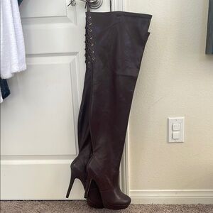 Women's Brown Thigh-High Boots
